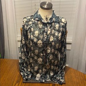 Skull Dress Shirt & Necklace